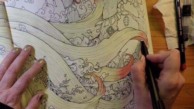 Alcohol blender vs Water brush with Inktense pencils смотреть онлайн
