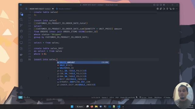 ORACLE DATABASE TUTORIAL #32 INSERT INTO SELECT смотреть онлайн