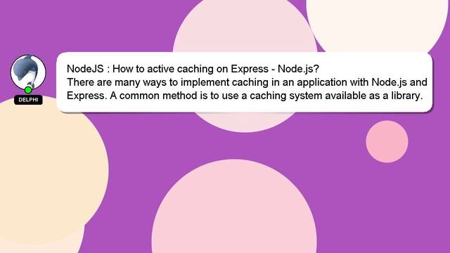 NodeJS : How to active caching on Express - Node.js? смотреть онлайн