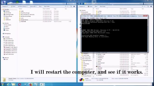 PCEM V13.1: 386 sx with Dos 5.0 Tutorial смотреть онлайн