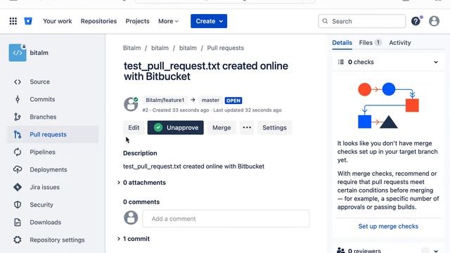 Atlassian BitBucket pull request demo смотреть онлайн