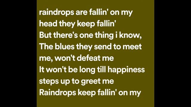 Engelbert Humperdinck - Raindrops Keep Falling On My Head (Lyrics)
