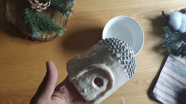 Новогодний домик - фонарик из соленого теста! смотреть онлайн