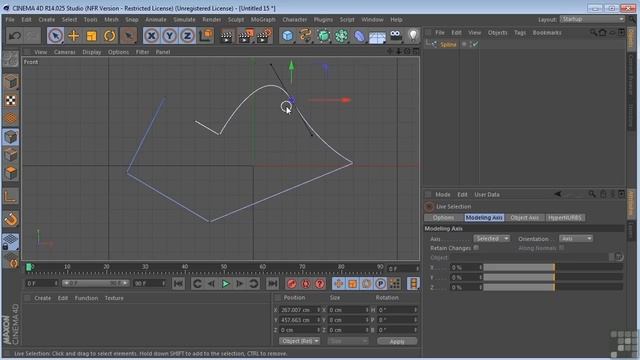 Maxon Cinema 4D R14 Tutorial | Drawing Splines смотреть онлайн