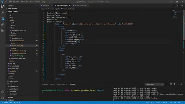 Retrieve data from database using Laravel смотреть онлайн