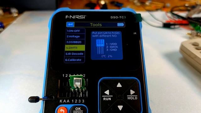 FNIRSI DSO-TC3 проверяет пульты ДУ, датчики. Учебный прибор. смотреть онлайн