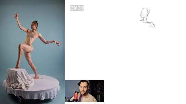 Long Pose Figure Drawing | 10 Minutes смотреть онлайн