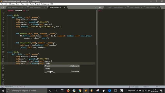 Create multiple windows with Tkinter in Python смотреть онлайн