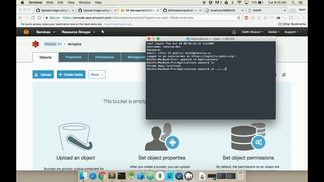 Uploading a File to Amazon Web Services (AWS) S3 Bucket with PHP смотреть онлайн