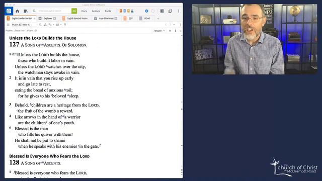 Morning Devotional - Unless the Lord Builds the House (Psalm 127) смотреть онлайн