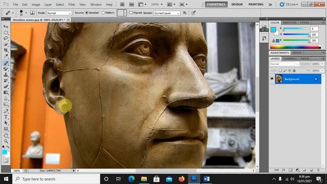 Adobe Photoshop online Class 2021/ How to use Selection & Heeling brush Tools смотреть онлайн