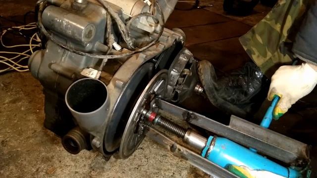 Stels 700D Проект DROVA часть 16 Двигатель шкив и первая неудача смотреть онлайн