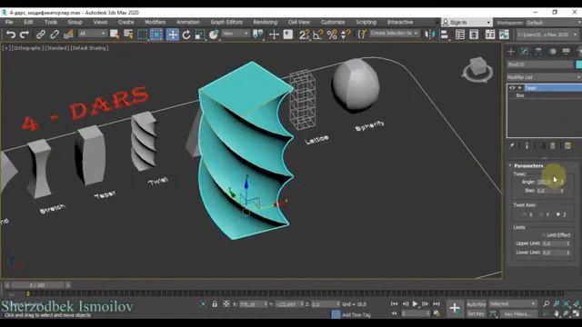 3D MAX NOLDAN 4 DARS MODIFIER DIZAYN KOMPYUTER GRAFIKA FOTOSHOP AUTOKAD BIZNES PUL OSON IT MAKTAB смотреть онлайн