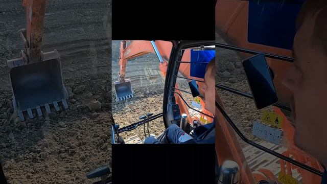 Спуск экскаватора по откосу с уклоном 70°