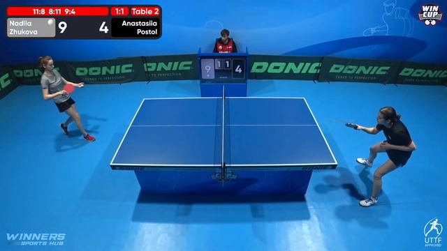 13:15 Nadiia Zhukova - Anastasiia Postol West 2 WIN CUP 01.03.2024 | TABLE TENNIS WINCUP смотреть онлайн