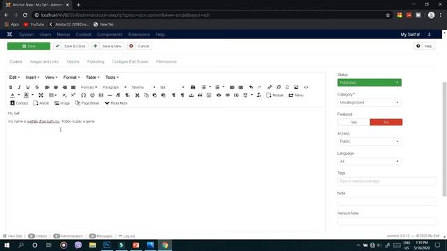 How To Creat Joomla Articel And Category-Tech World lk смотреть онлайн