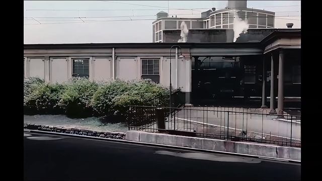 Philadelphia 1940s In Color, Shots From A Train [60fps, Remastered] W Added Sound