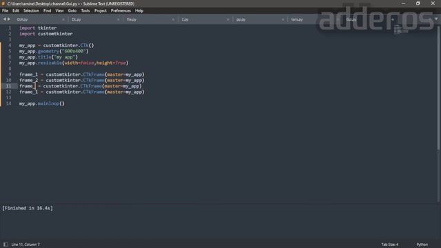 Frames - Python CustomTkinter Modern GUI Development #2 смотреть онлайн