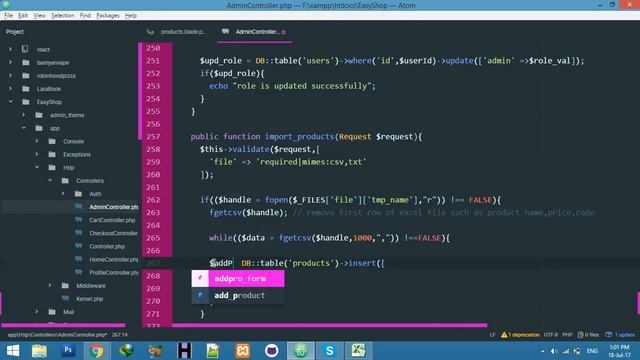 #2 EasyShop | Import Excel Data into MySQL | Excel File Data | Shopping cart in Laravel 5.3 Tutoria смотреть онлайн