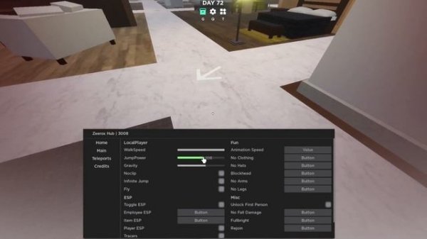 [New] 3008 Script | Speed | No Fall Damage | JumpPower | More (Working)
