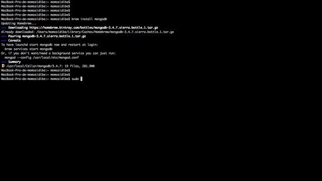 Simple installation de MongoDB sur mac avec Homebrew смотреть онлайн