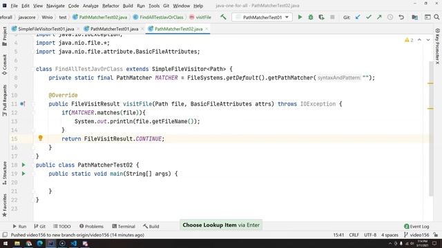 157 - Utility Classes - NIO pt 14 - PathMatcher pt 02 смотреть онлайн