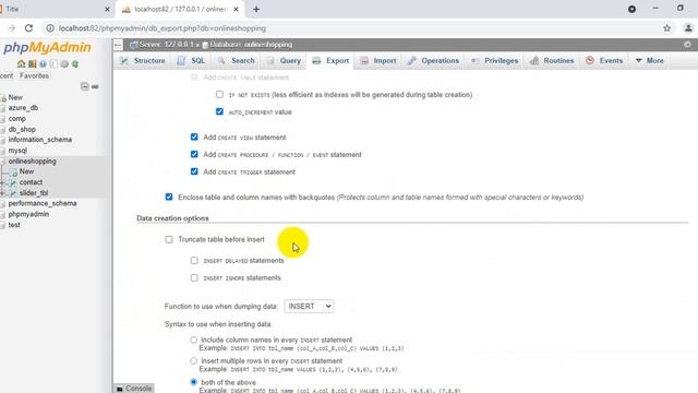 Import export mysql database смотреть онлайн