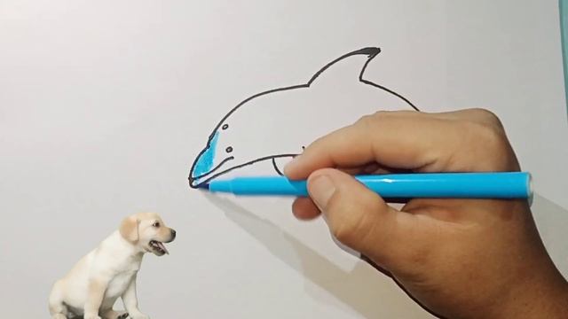 Bolalar uchun delfin rasmini chizish | Drawing for children | Рисуем дельфин для детей | Сурет салу смотреть онлайн