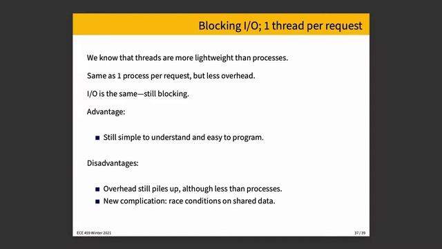 ECE 459 Lecture 5: Asynchronous I/O (When to use it) смотреть онлайн