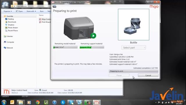Printing a Part On a Mojo 3D Printer смотреть онлайн