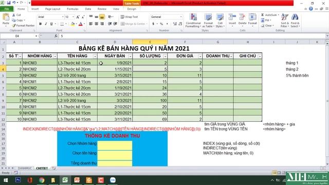 [M1-2021] - Tin học ứng dụng nâng cao M1 - Excel đề 08 mới смотреть онлайн