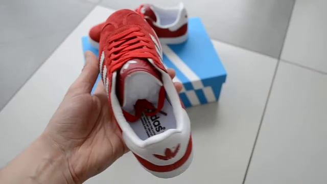 кроссовки Adidas Gazelle красные смотреть онлайн