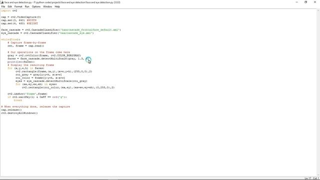 Face and Eye Detection using Opencv python смотреть онлайн