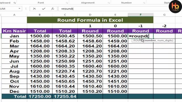 How to Use ROUND Function in Excel With Formula | EXCEL ROUND FORMULA IN BANGLA смотреть онлайн