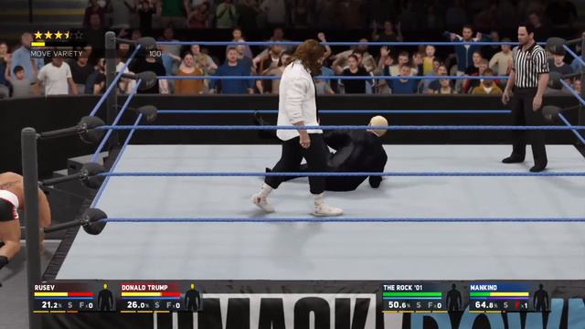 WWE 2K17 The Rock,Mankind VS Donald Trump,Rusev Elimination Tag Match смотреть онлайн