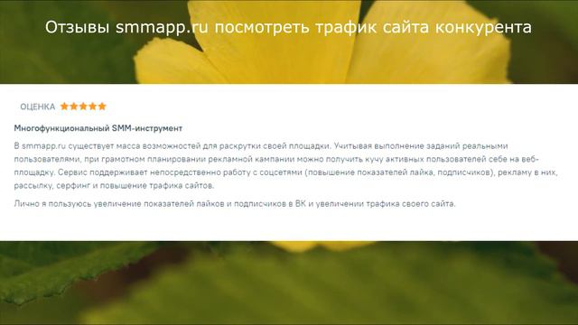 Отзывы smmapp.ru посмотреть трафик сайта конкурента смотреть онлайн