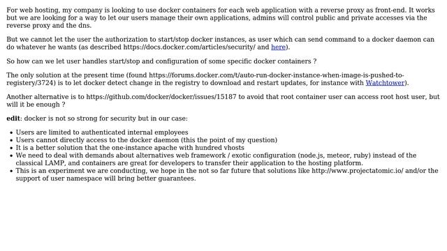 How let user manage web applications using docker? смотреть онлайн