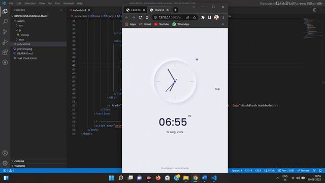 2JS responsive clock Ui Responsive Website Pure HTML CSS SASS JavaScript jQuary with Animations an смотреть онлайн