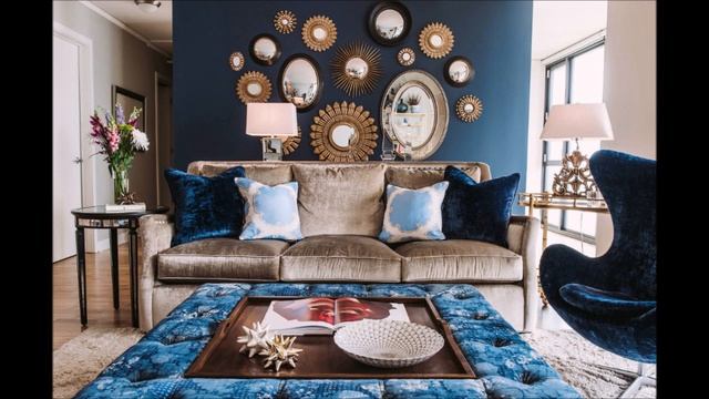 ИНТЕРЬЕР СИНИЙ цвет дизайн Design Solutions In The Interior Of The House And Apartment.