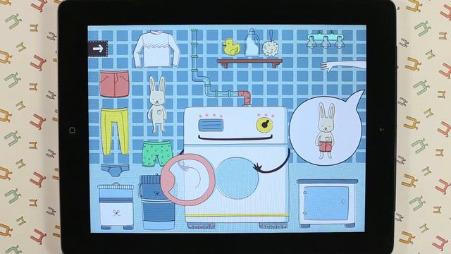 iPad kids educational game - Mini-U: The Bathroom App Walkthrough Magic washer смотреть онлайн