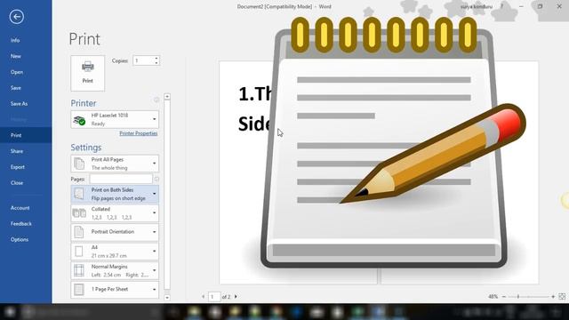 తెలుగు లో - How to print on both sides of a paper yourself - DIY in telugu смотреть онлайн