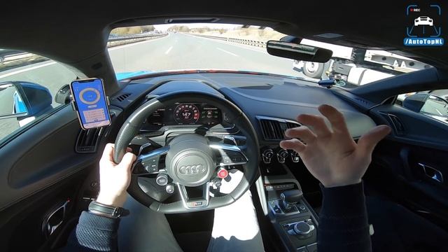 802HP Audi R8 V10 Plus SUPERCHARGED MTM | REVIEW POV on AUTOBAHN by AutoTopNL смотреть онлайн
