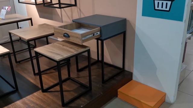 216669 "ЛОФТ" комплект стол и табурет (арт. ЛД 689.060). Цвет: дуб вотан/оникс серый смотреть онлайн