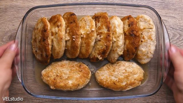 Котлетки с грибным соусом/блюдо из куриного фарша/шампиньоны в белом соусе/легко/просто/вкусно/сытн смотреть онлайн