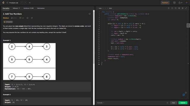 Solve Add Two Numbers in Java | LeetCode #2, Step-by-Step Solution смотреть онлайн
