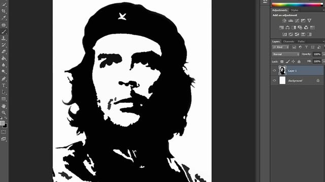PHOTOSHOP-MAKING A BANKSY GRAFFITI STENCIL IN 2 MINUTES смотреть онлайн