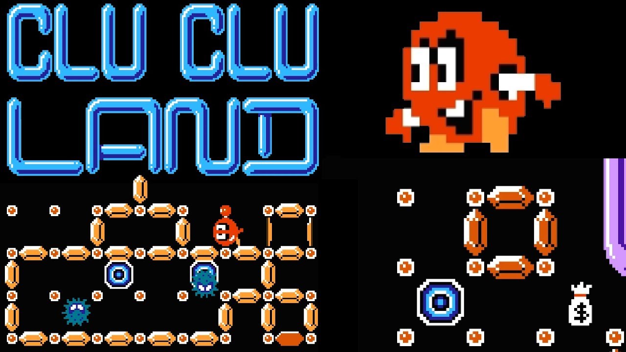 Clu Clu Land Dendy Денди NES Nintendo Famicom обзор еще одной головоломочки смотреть онлайн