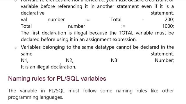 PL/SQL | Variables смотреть онлайн