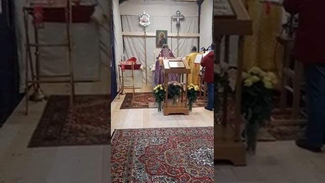 На вечернем богослужении в праздник Воздвижения Креста Господня в скинии равноап.князя Владимира. смотреть онлайн