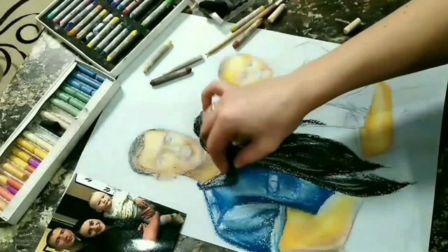 Портрет пастелью. Как я это делала!Drawing With Pastel